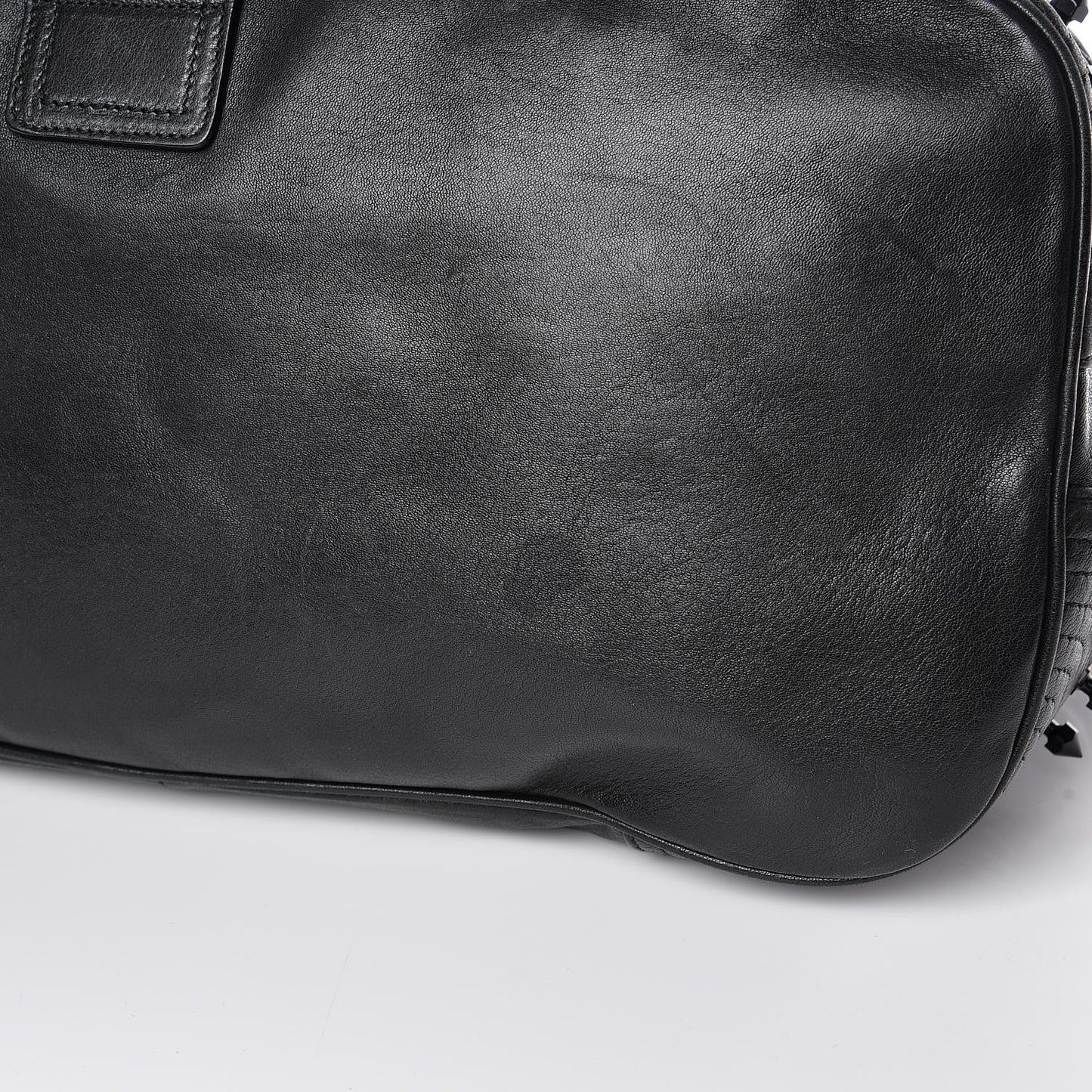 Calfskin Studded Faithful Tote Black