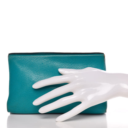 Hermes Chevre Mysore Karo GM Turquoise 2 of 16