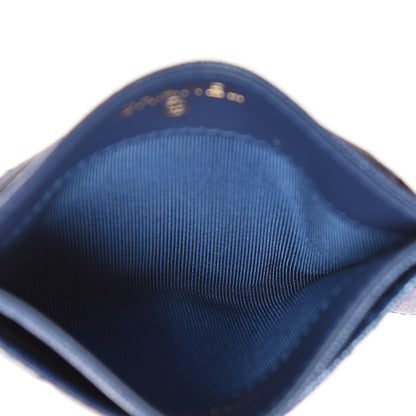 Chanel Iridescent Caviar Quilted Card Holder Blue Fonce 5 of 9