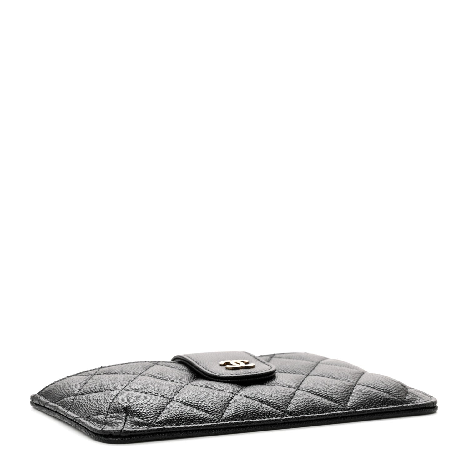 Chanel Caviar Quilted Phone Holder Wallet on Removable Chain Insert Black 4 of 9