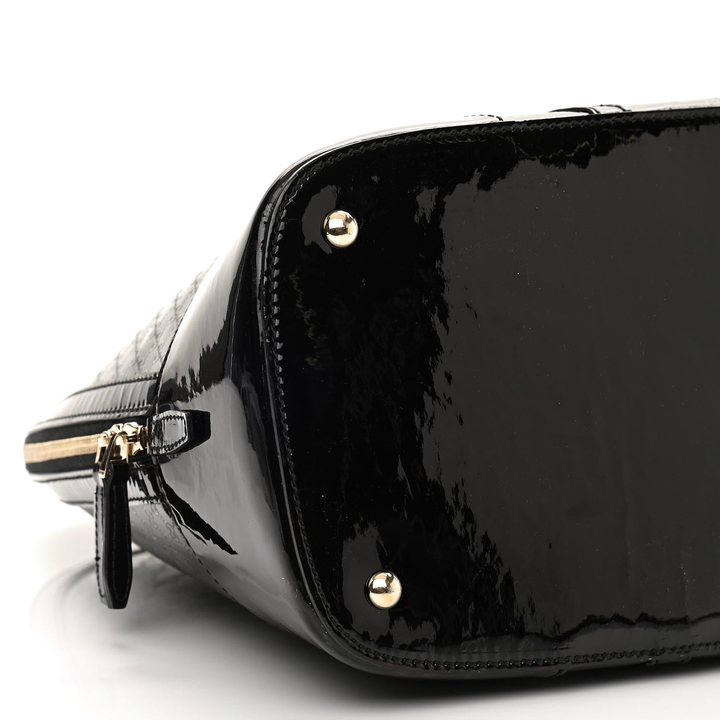 Patent Microguccissima Large Nice Top Handle Dome Bag Black