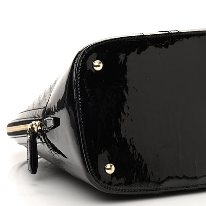 Gucci Patent Microguccissima Large Nice Top Handle Dome Bag Black 10 of 15