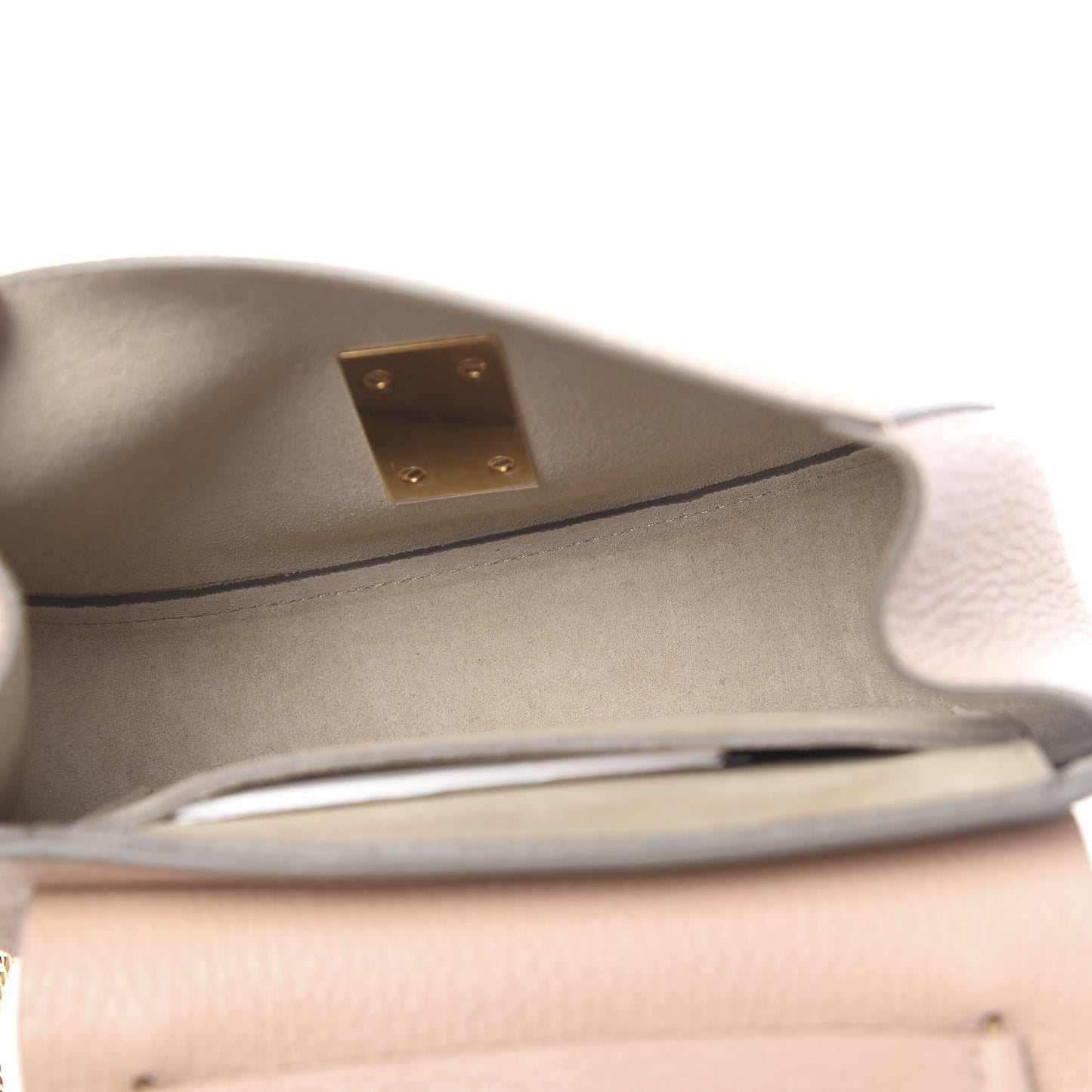 Grained Lambskin Mini Drew Shoulder Bag Cement Pink