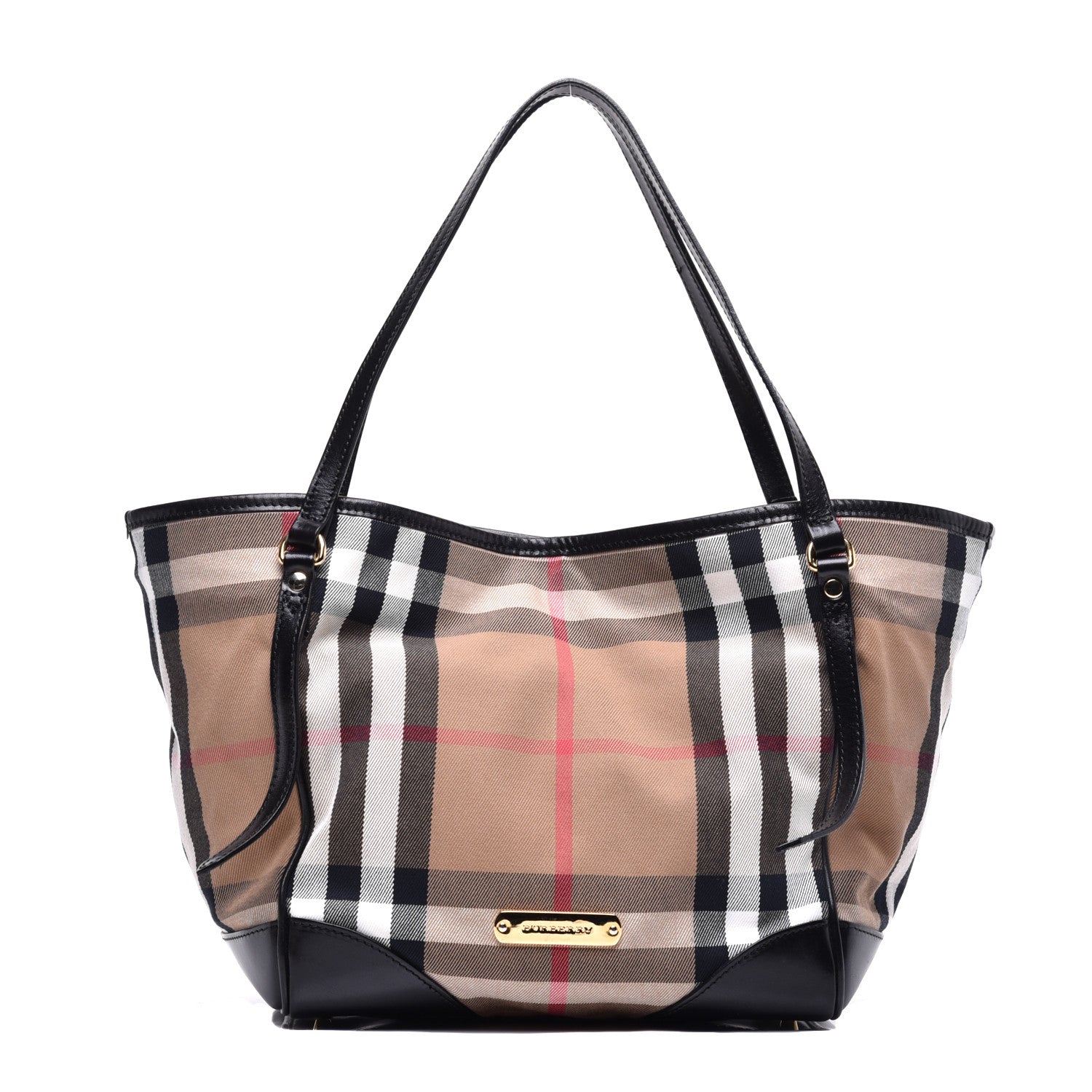 Burberry House Check Small Canterbury Tote Black 1 of 10