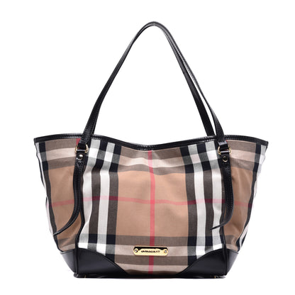 Burberry House Check Small Canterbury Tote Black 1 of 10