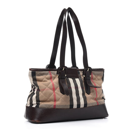 Burberry House Check Quilted Tote Brown 2 of 23