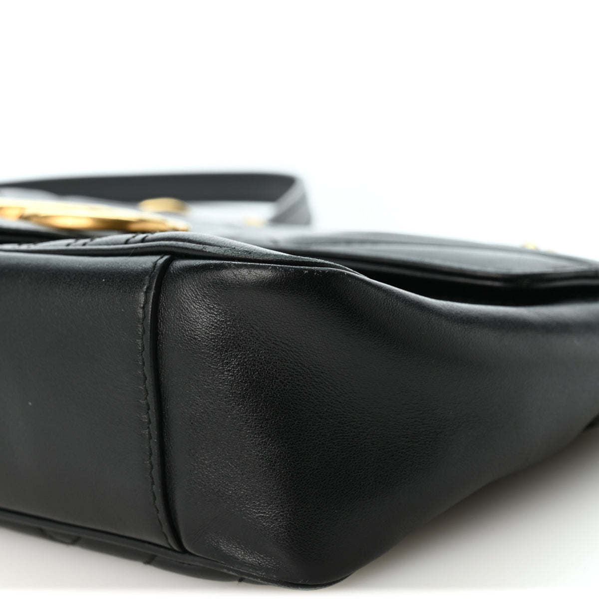 Calfskin Matelasse Small GG Marmont Shoulder Bag Black
