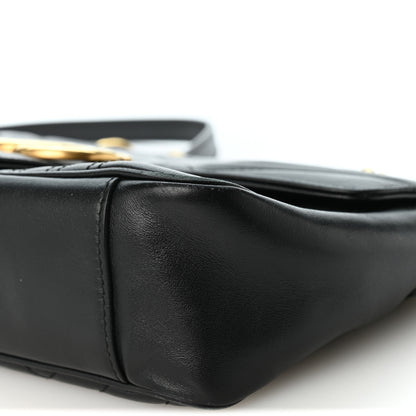 Gucci Calfskin Matelasse Small GG Marmont Shoulder Bag Black 9 of 10