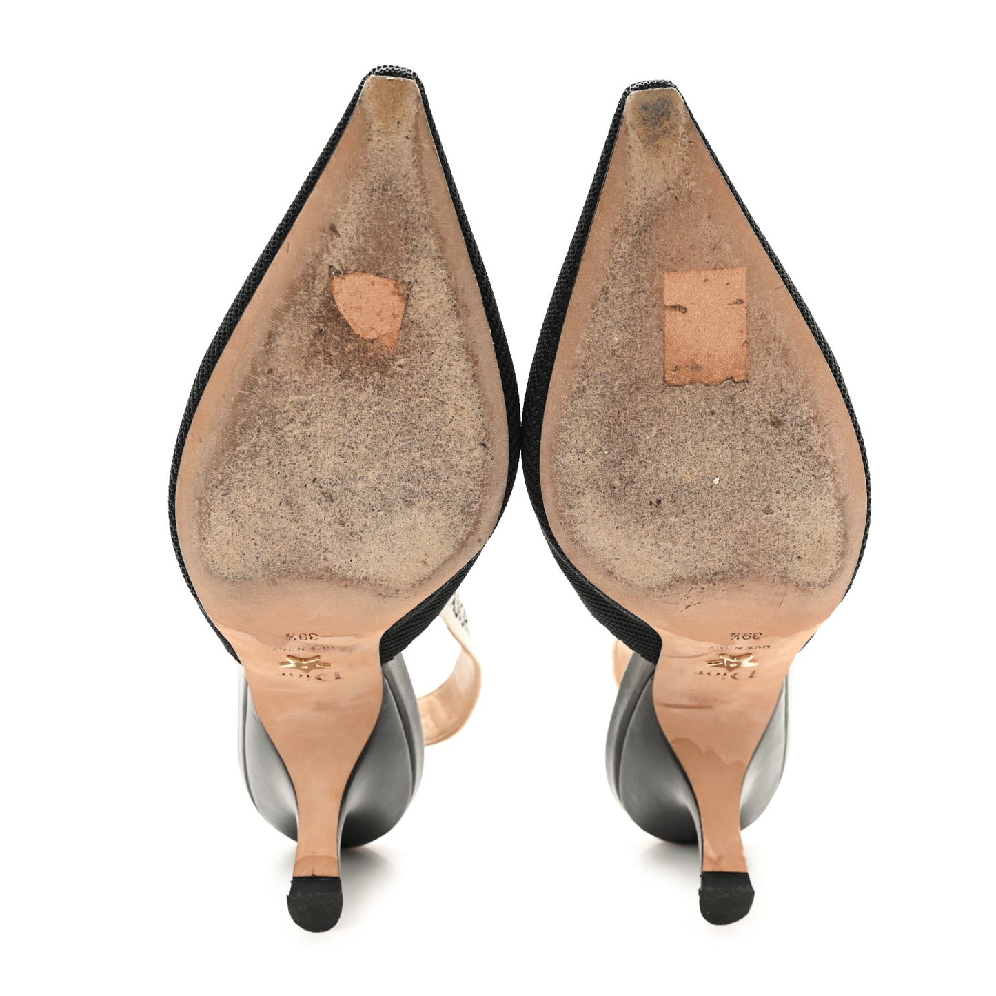 Technical Canvas Ribbon J Adior Slingback 65mm Pumps 39.5 Black