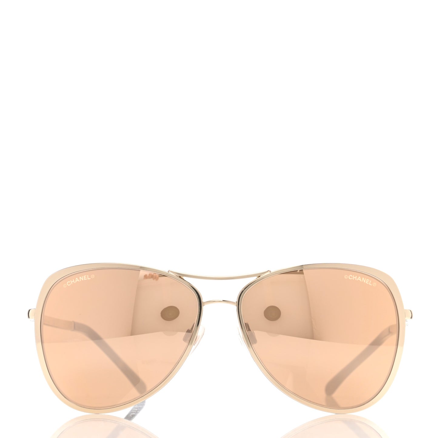 Metal Mirrored Pilot Summer Sunglasses 4223 Gold