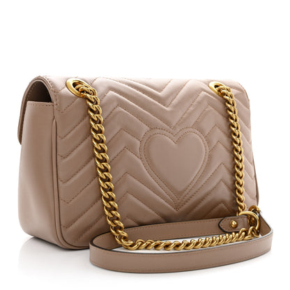 Gucci Calfskin Matelasse Small GG Marmont Shoulder Bag Porcelain Rose 3 of 11