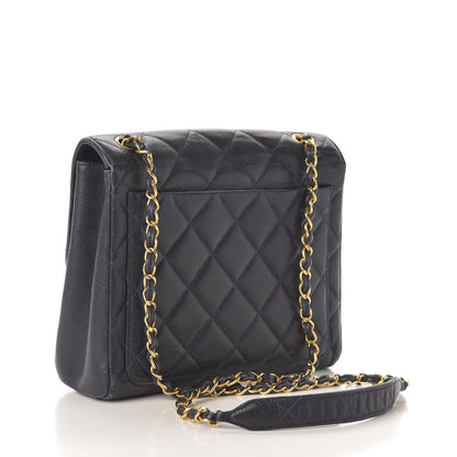 Chanel Caviar Quilted Small Single Flap Navy 3 of 13