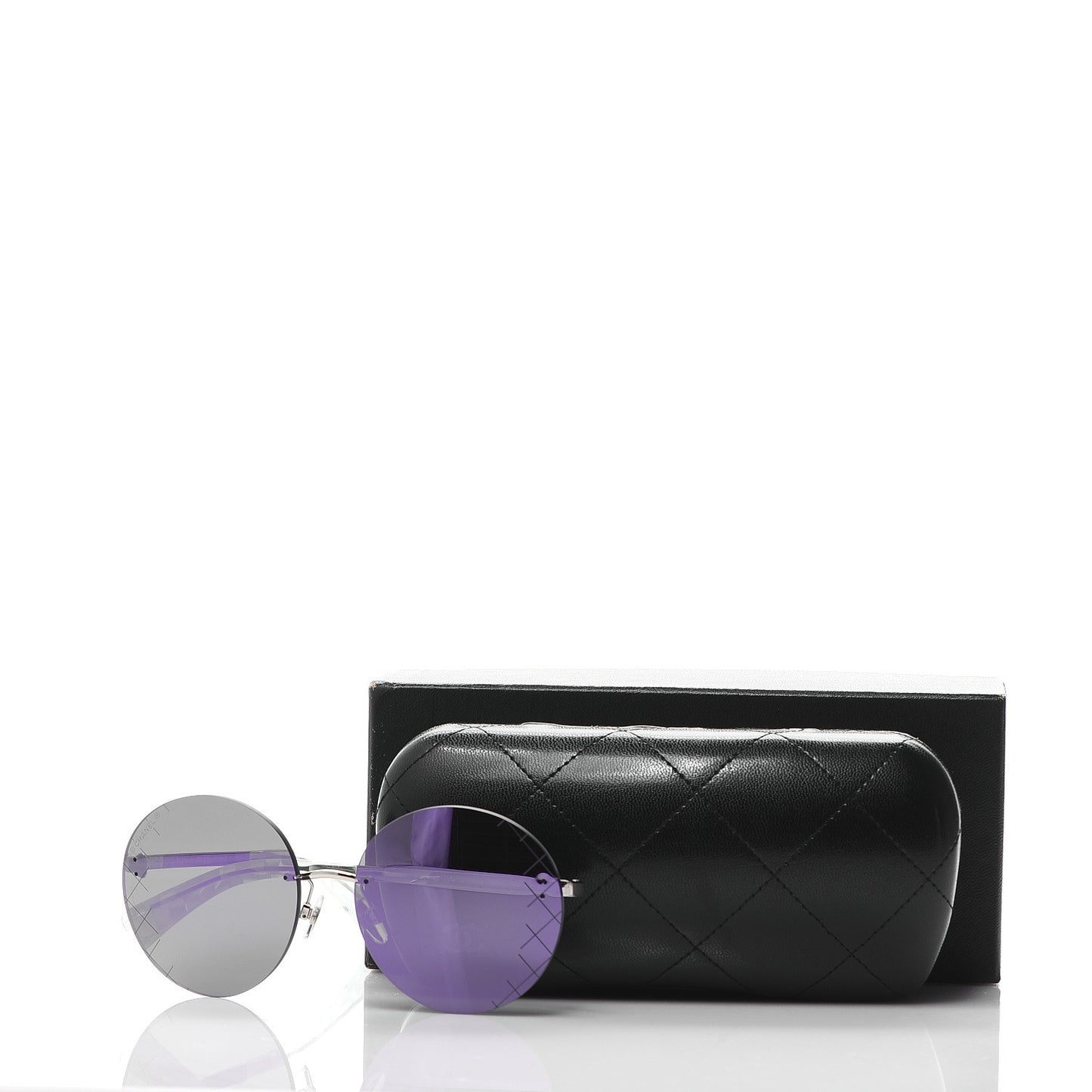 Mirrored Round Sunglasses 4216 Purple