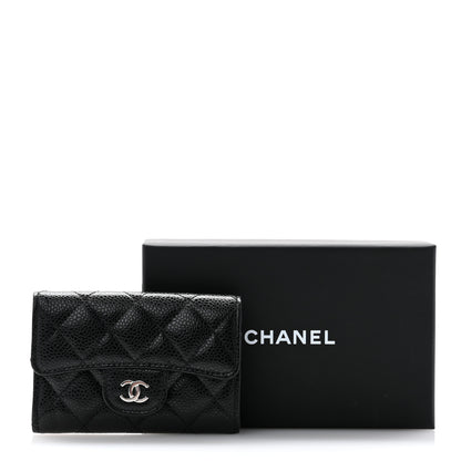 Chanel Caviar Quilted Flap Card Holder Wallet Black 10 of 10