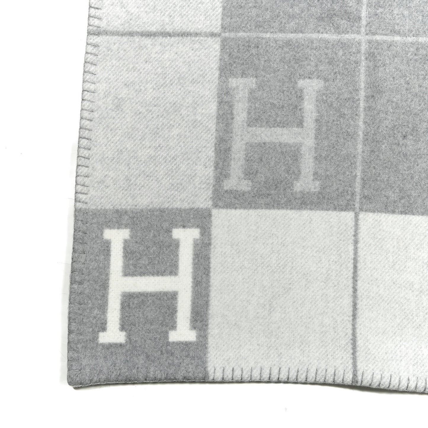 Wool Cashmere Avalon III Blanket Ecru Gris Clair