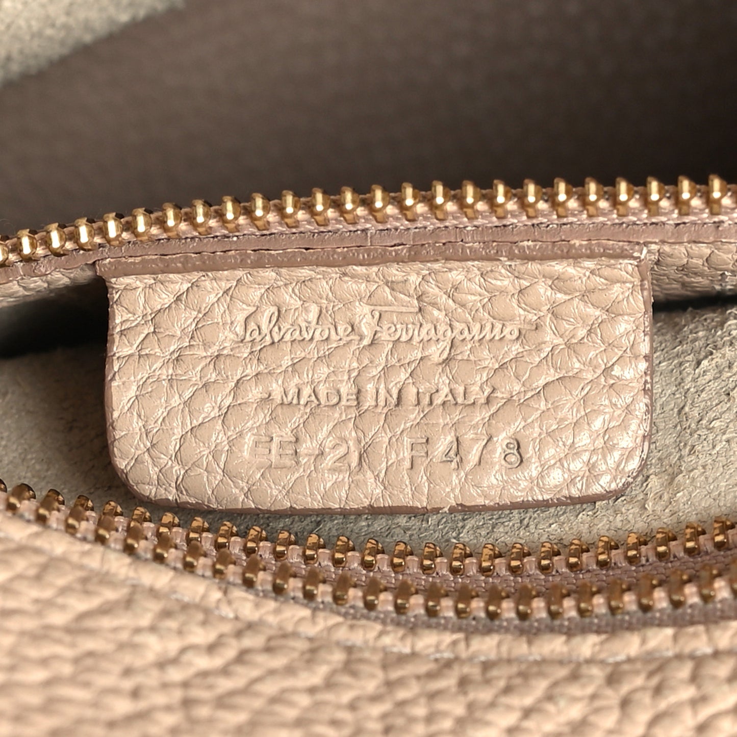 Hammered Calfskin Double Handle Small Amy Tote Cumin