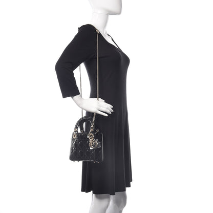 Christian Dior Patent Cannage Mini Lady Dior Black 2 of 9