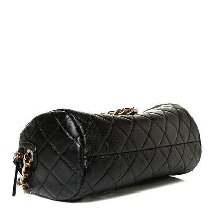 Chanel Shiny Lambskin Quilted Fashion Therapy Bowling Bag Black 6 of 25