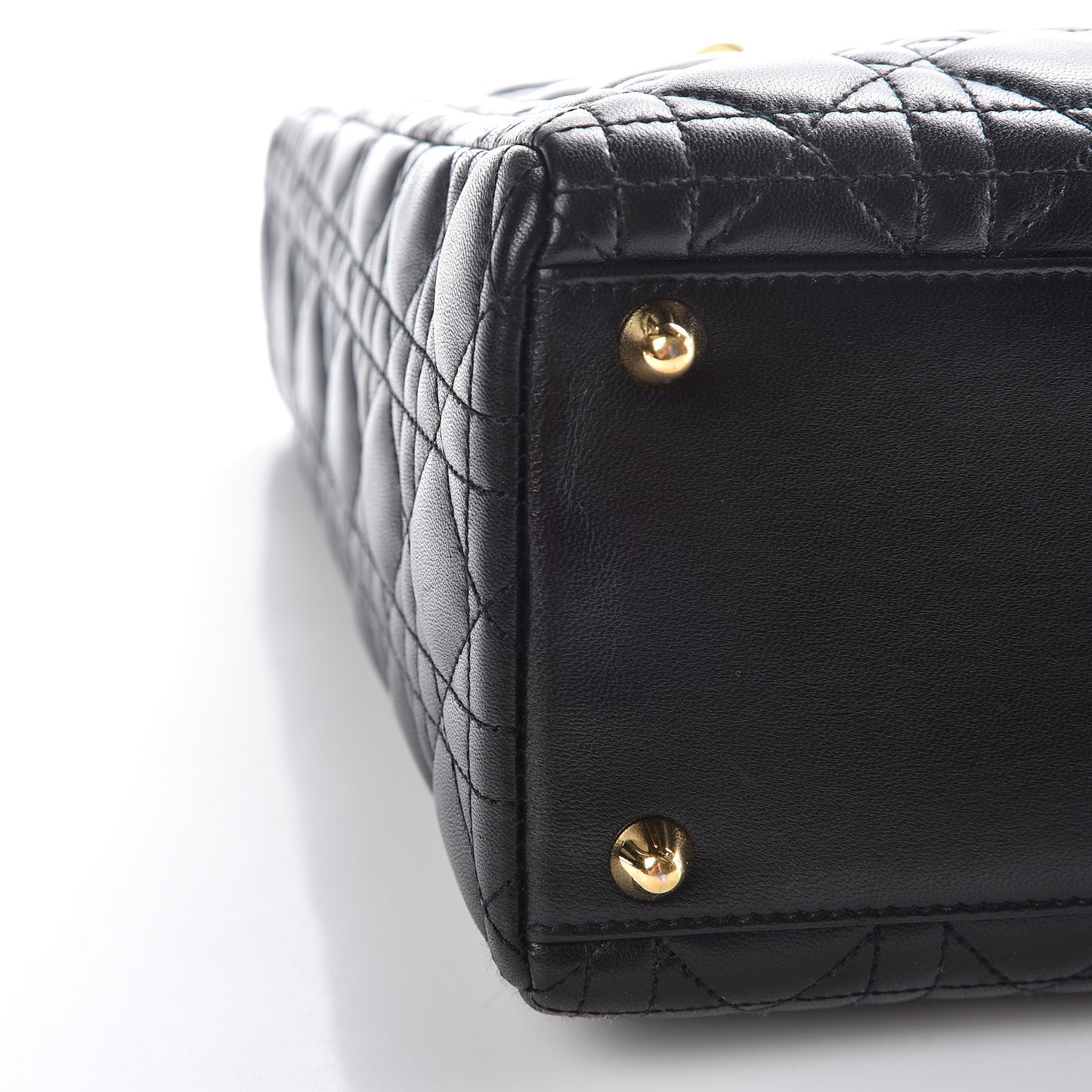 Lambskin Cannage Large Lady Dior Black