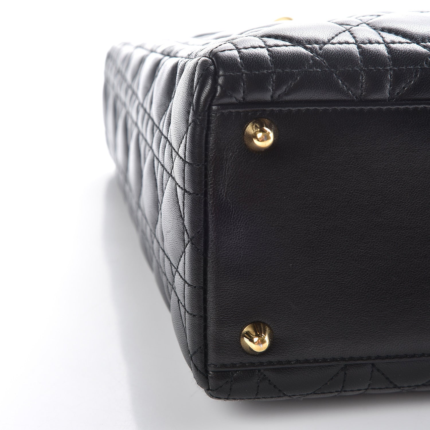 Christian Dior Lambskin Cannage Large Lady Dior Black 5 of 8