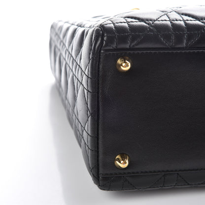 Christian Dior Lambskin Cannage Large Lady Dior Black 5 of 8