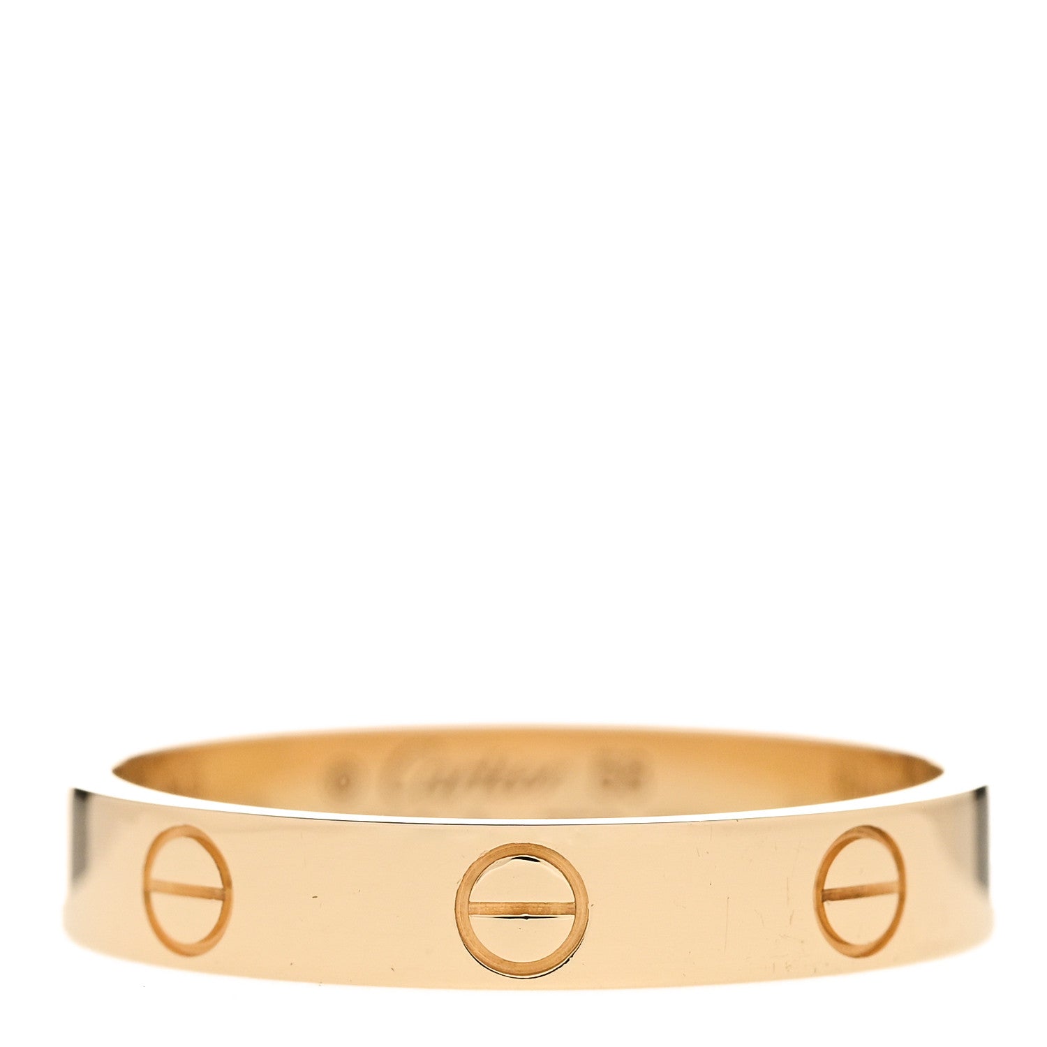 Cartier 18K Yellow Gold 3.5mm LOVE Wedding Band Ring 58 8.5 1 of 5