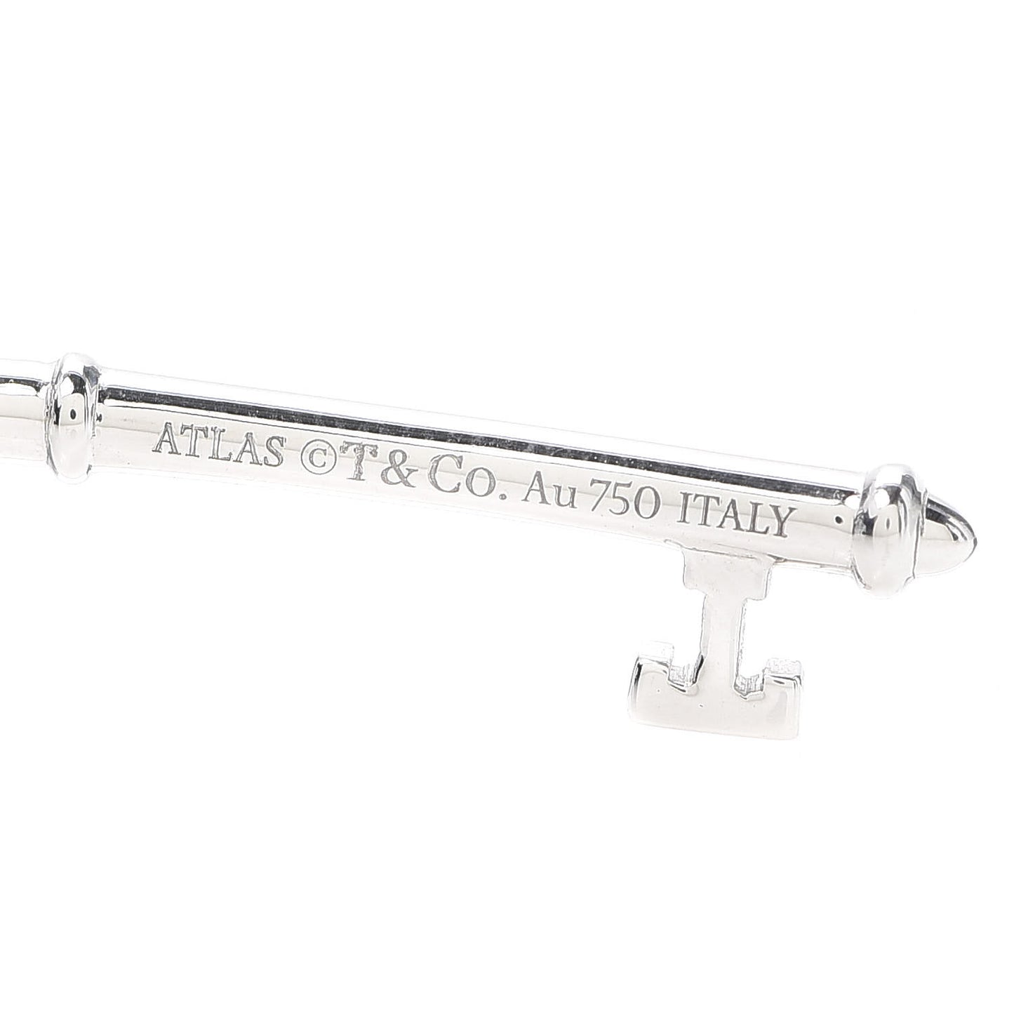 18K White Gold Diamond Atlas Key Pendant