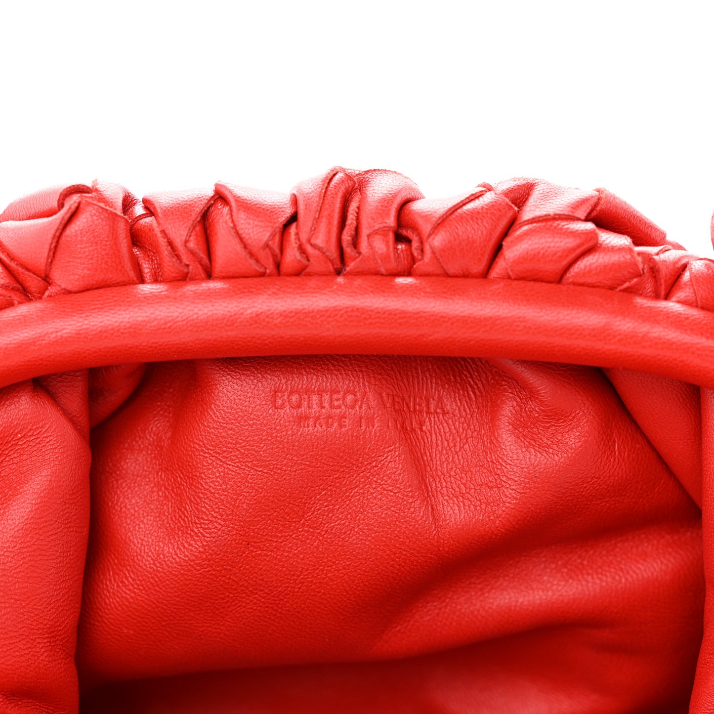 Nappa Intrecciato The Mini Pouch Bright Red
