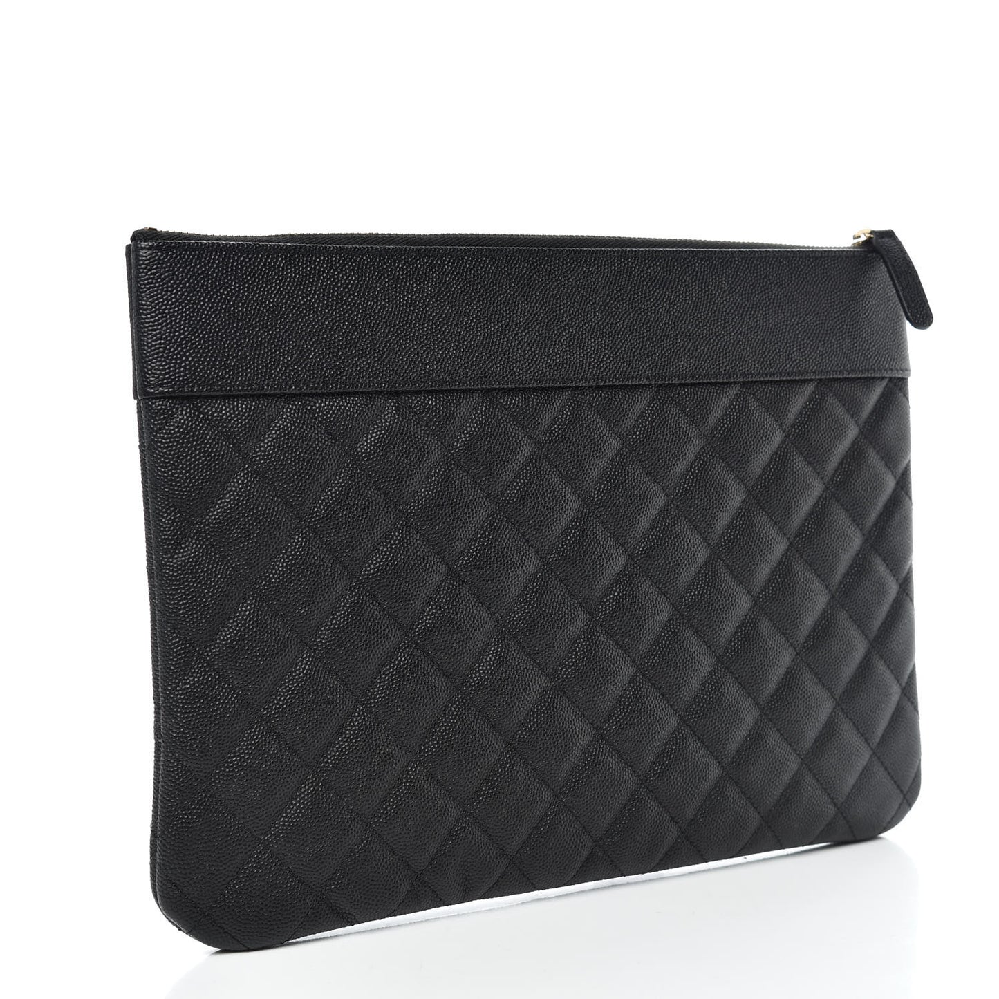 Caviar Quilted Medium Vintage Mademoiselle Cosmetic Case Black
