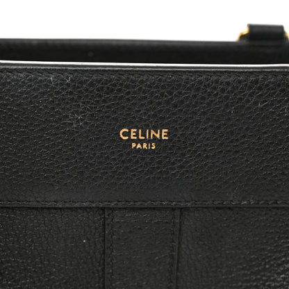 Celine Grained Calfskin Small Cabas De France Black 6 of 15
