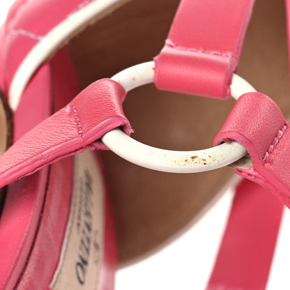 Valentino Garavani Nappa Free Rockstud Spike 90mm Ankle Strap Sandals 36 Shadow Pink Optic White 8 of 9