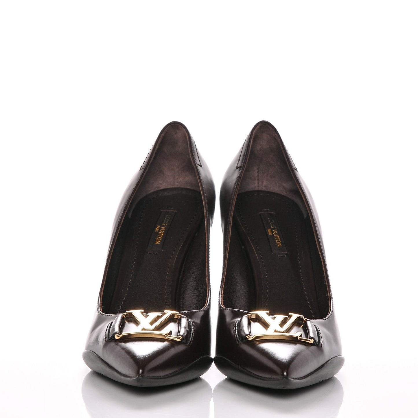Glazed Calfskin Candice Pumps 37.5 Moka