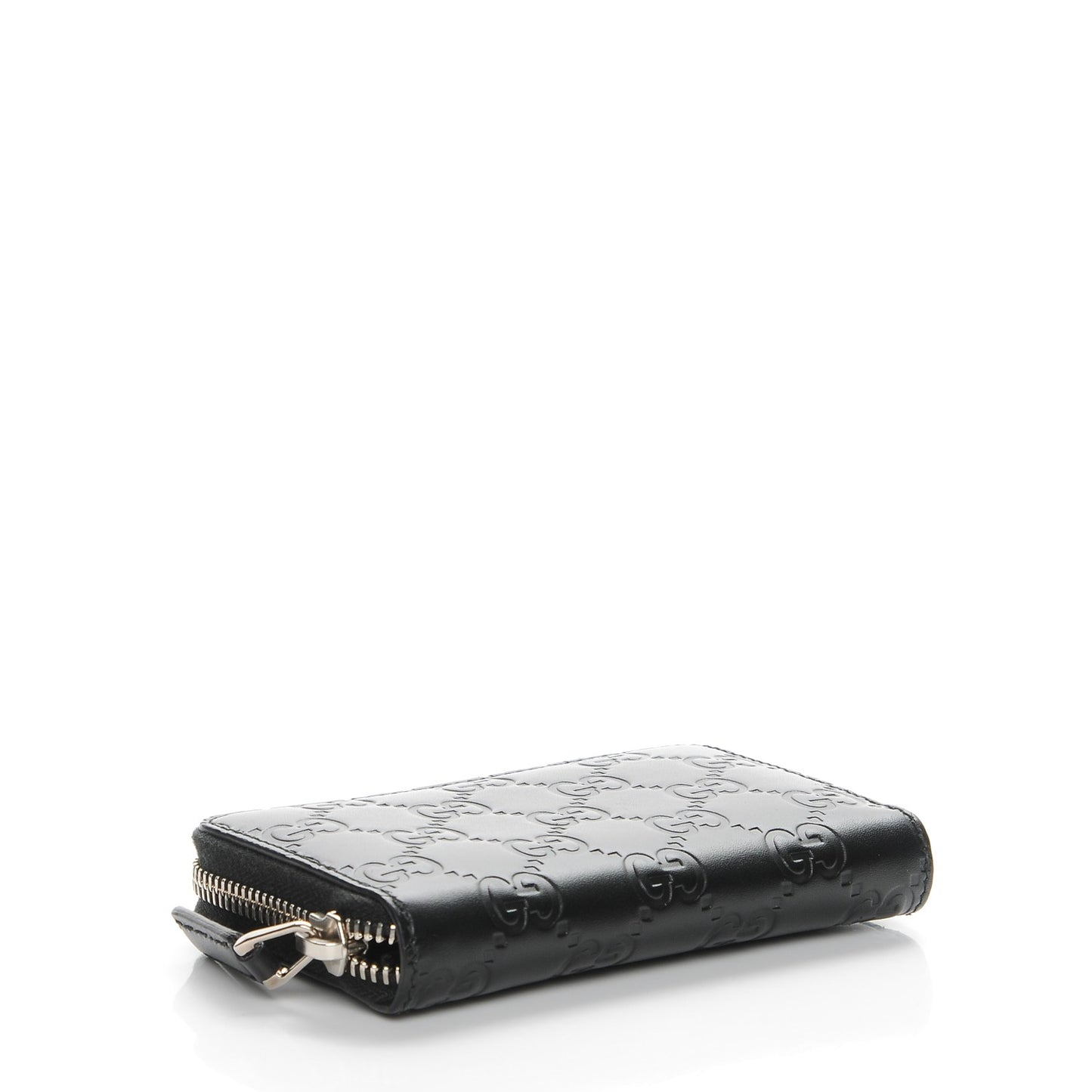 Guccissima Zip Around Card Case Black
