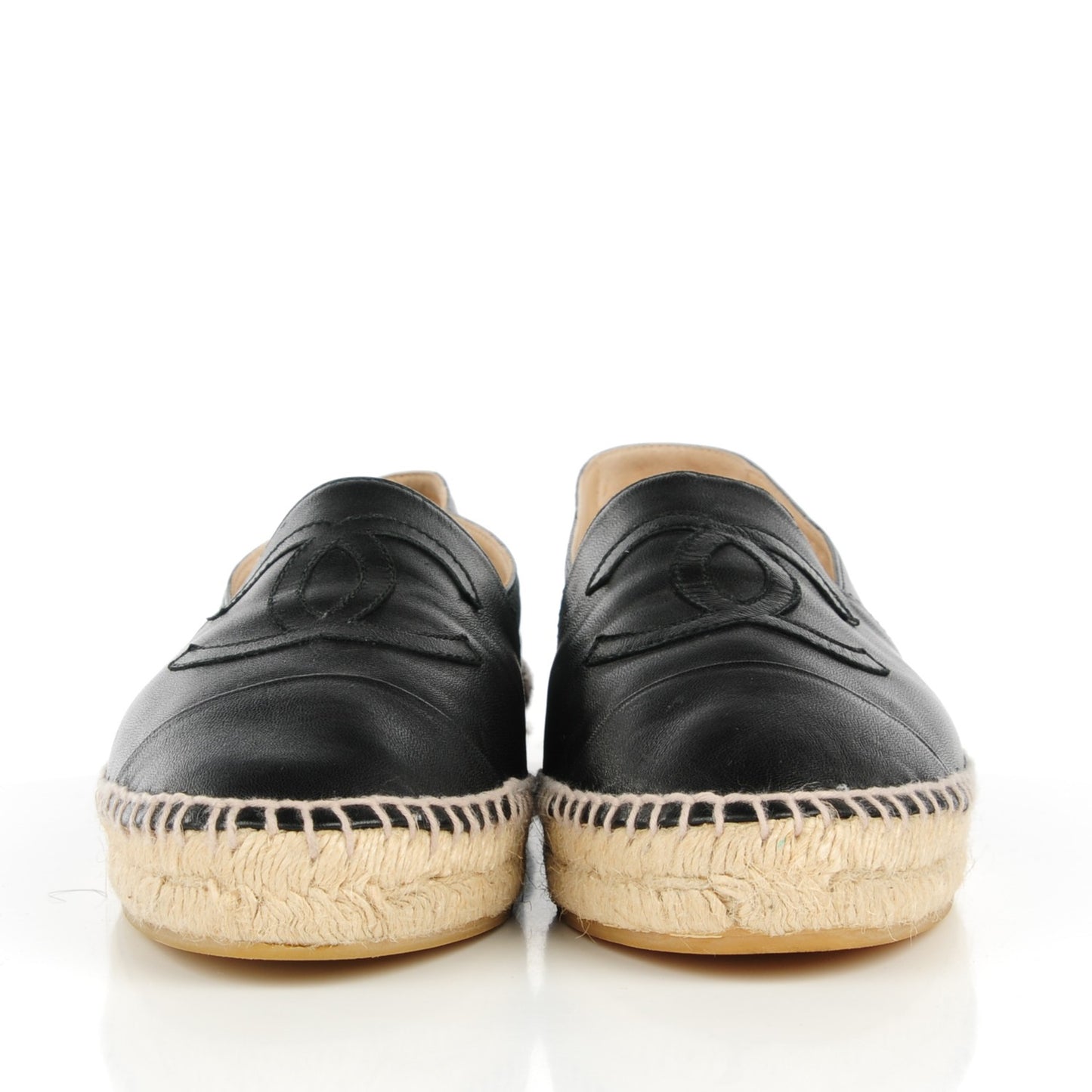 Lambskin CC Espadrilles 42 Black
