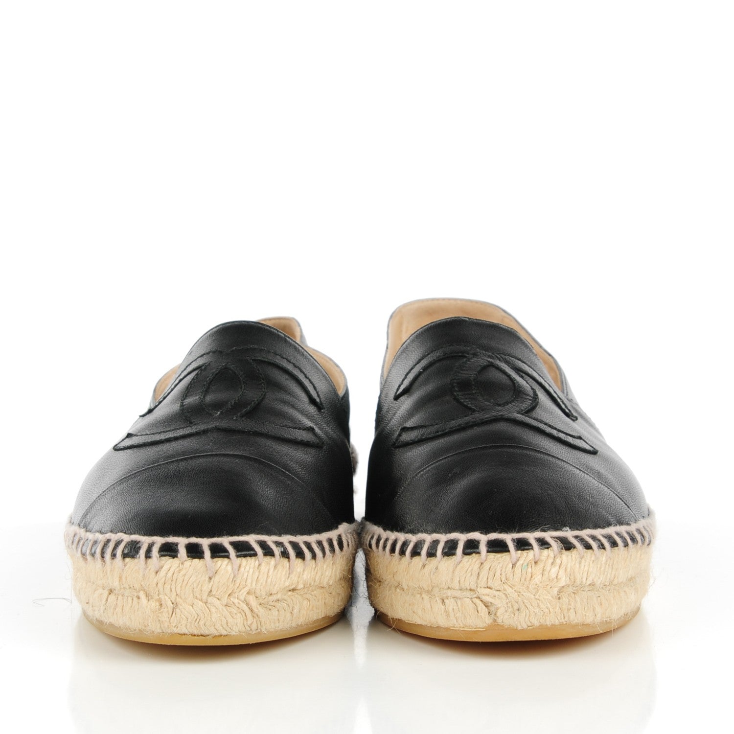 Chanel Lambskin CC Espadrilles 42 Black 4 of 11