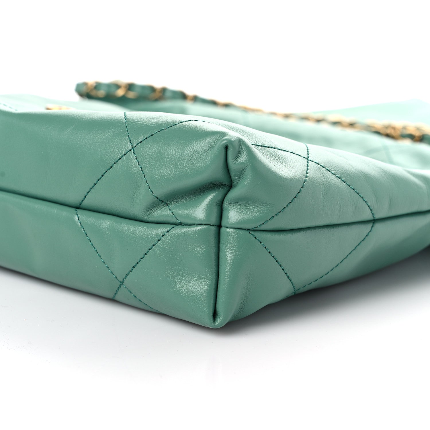 Chanel Shiny Calfskin Quilted Small Chanel 22 Green 10 of 10