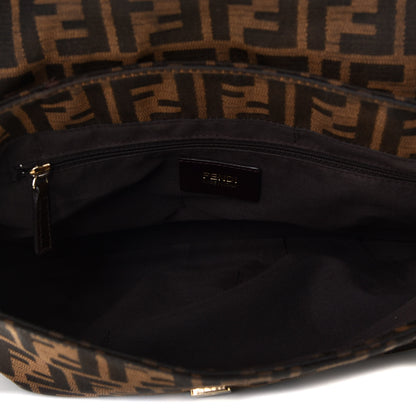 Fendi Zucca Patent Mia Shoulder Flap Tobacco 4 of 6