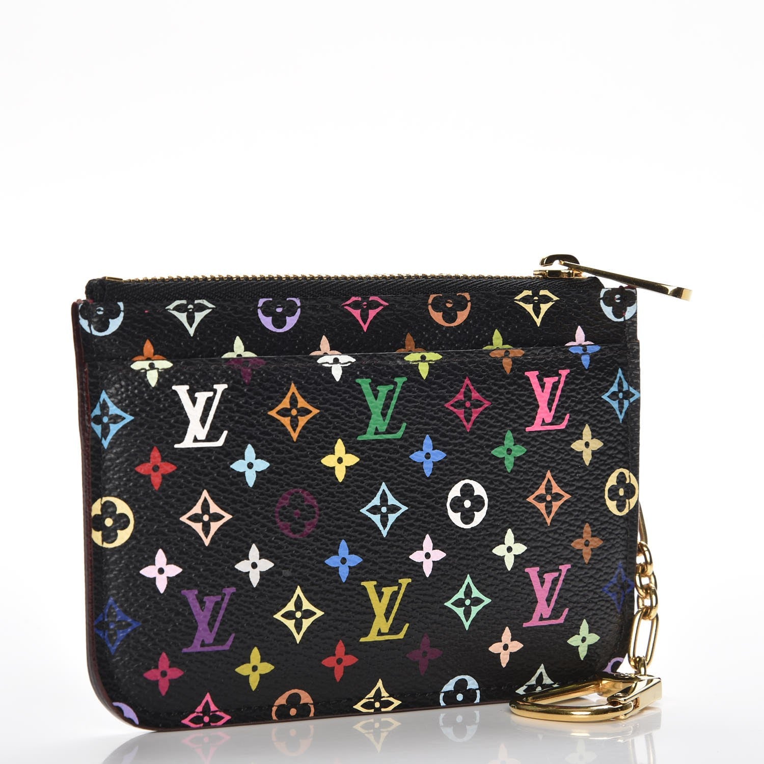 Louis Vuitton Monogram Multicolor Key Pouch Black Grenade 3 of 8