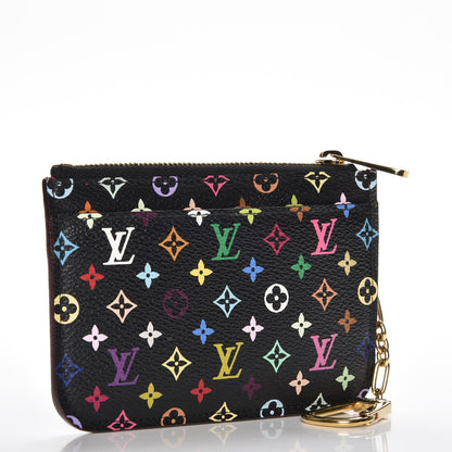 Louis Vuitton Monogram Multicolor Key Pouch Black Grenade 3 of 8
