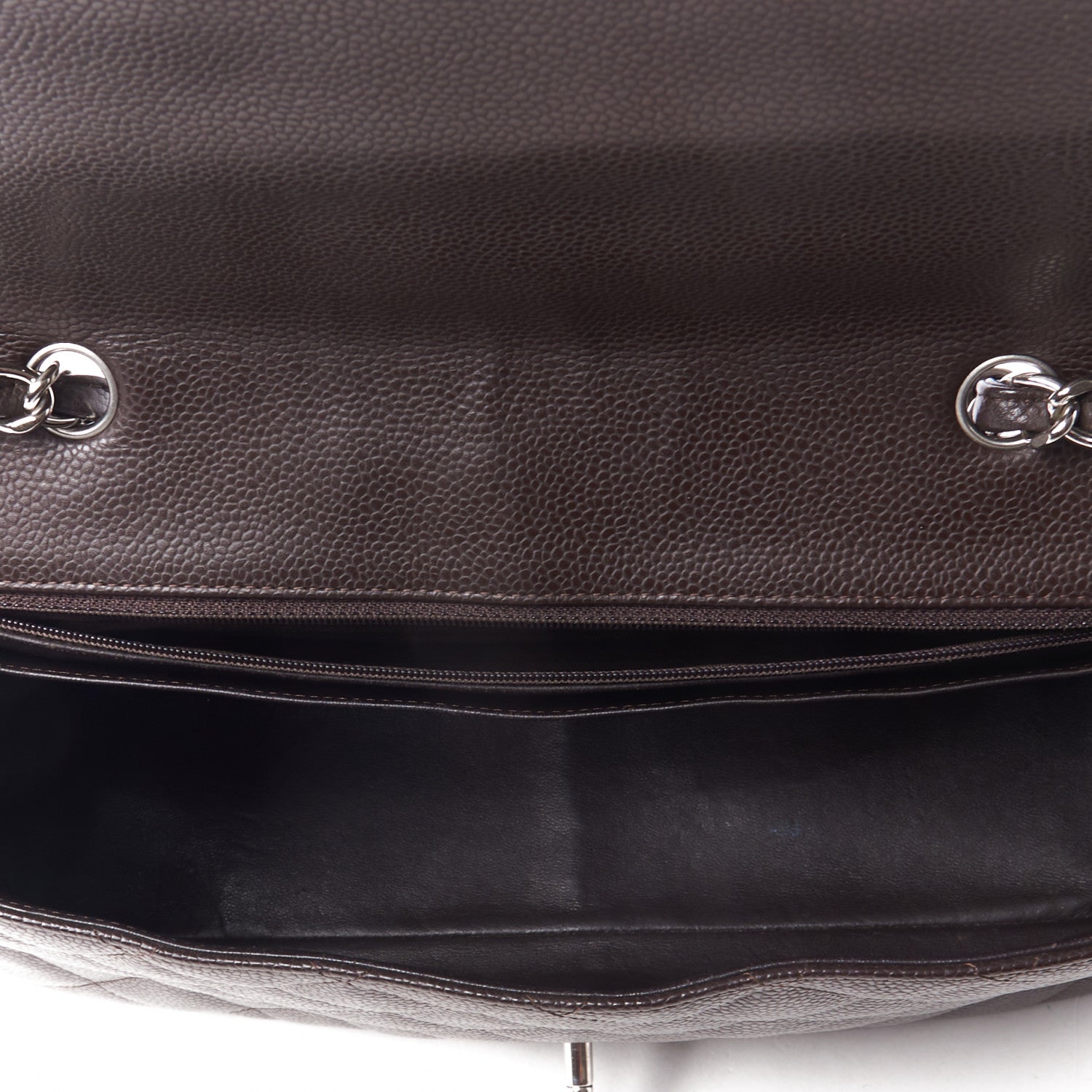 Chanel Caviar Quilted Jumbo Single Flap Brown 7 of 10