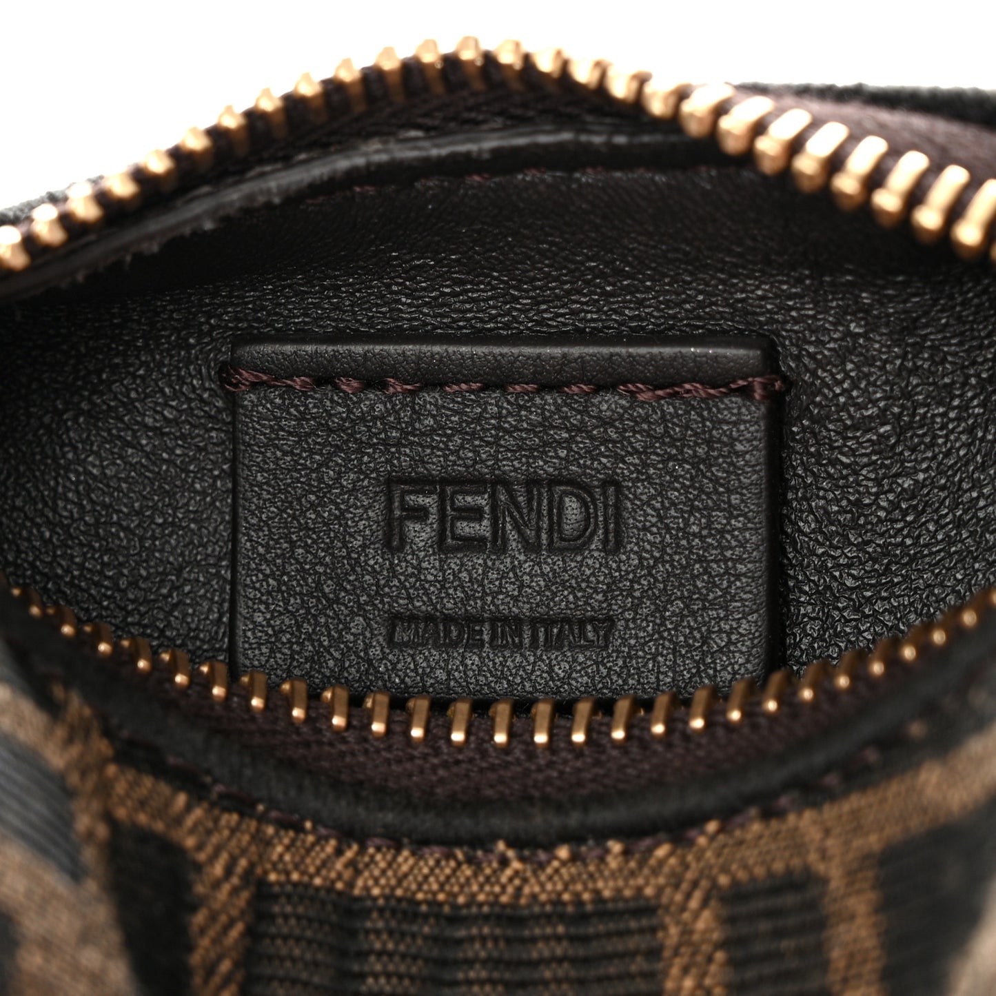 Fabric Jacquard FF 1974 Nano Fendigraphy Hobo Charm Tobacco Moro