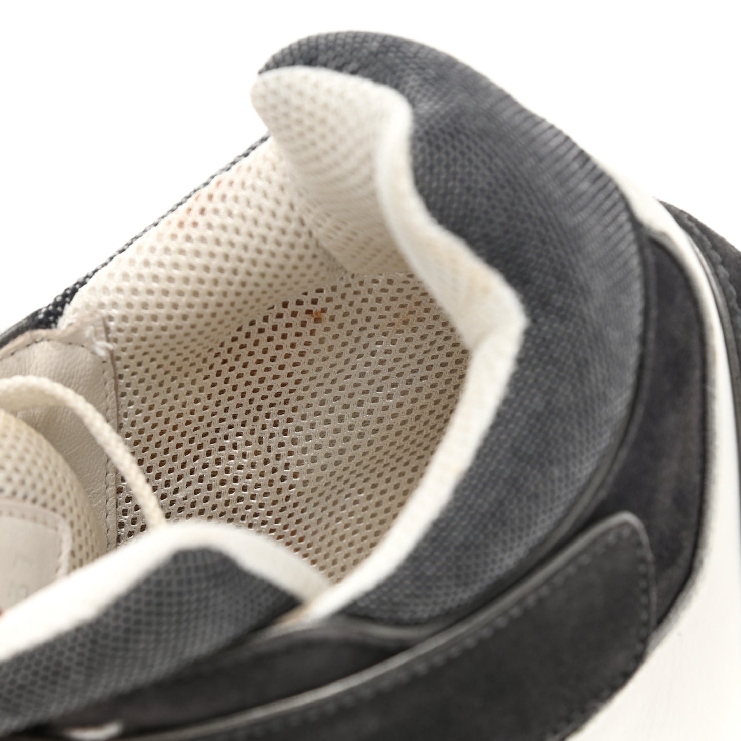 Canvas Goatskin CC High Top Sneakers 37 Black White