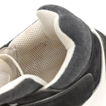 Chanel Canvas Goatskin CC High Top Sneakers 37 Black White 9 of 12