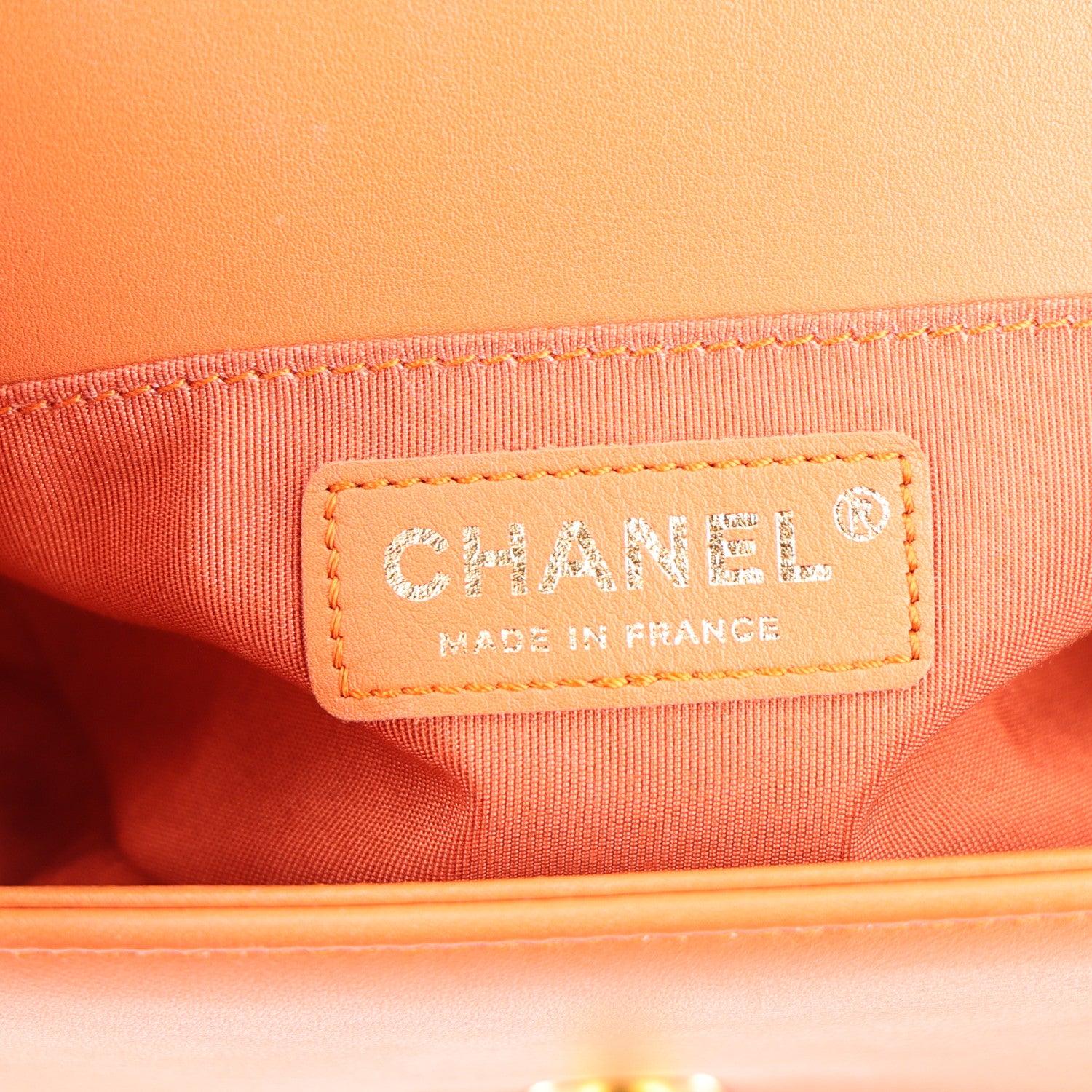 Chanel Calfskin Quilted Small Boy Flap Orange 6 of 10