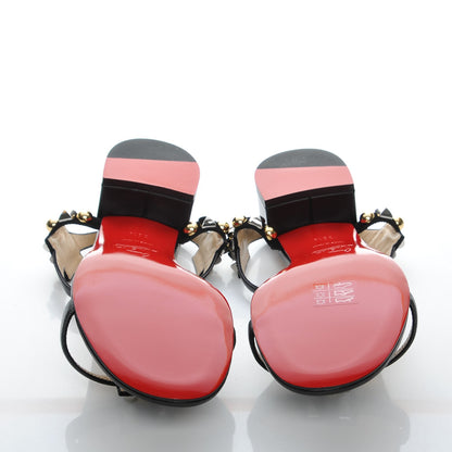 Christian Louboutin Nappa Kaleidra 25 T-Strap Sandals 39.5 Black 5 of 7