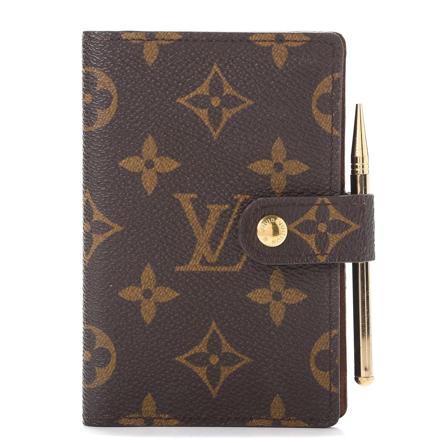 Louis Vuitton Monogram Mini Agenda Cover w Pencil 1 of 8
