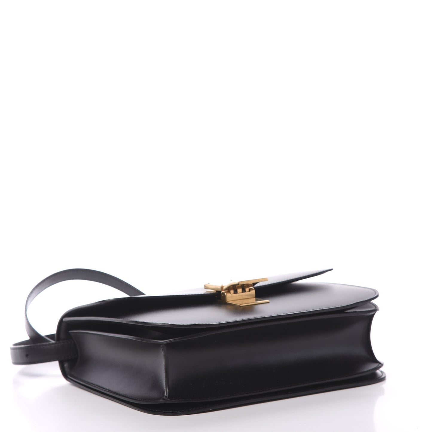 Box Calfskin Medium Classic Box Flap Bag Black