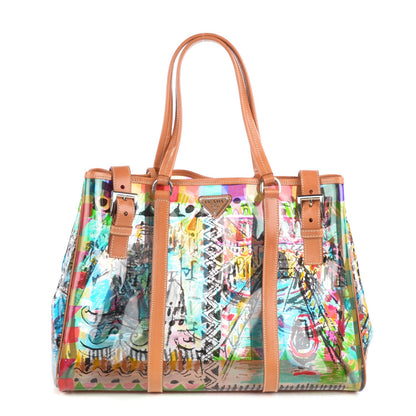 Prada Vinyl Calfskin Transparent Venice Printed Tote 1 of 8