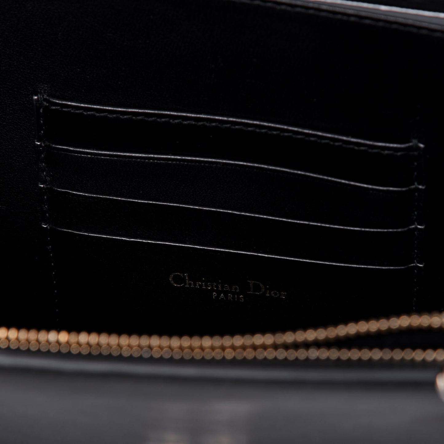 Calfskin Envelope Chain Clutch Black