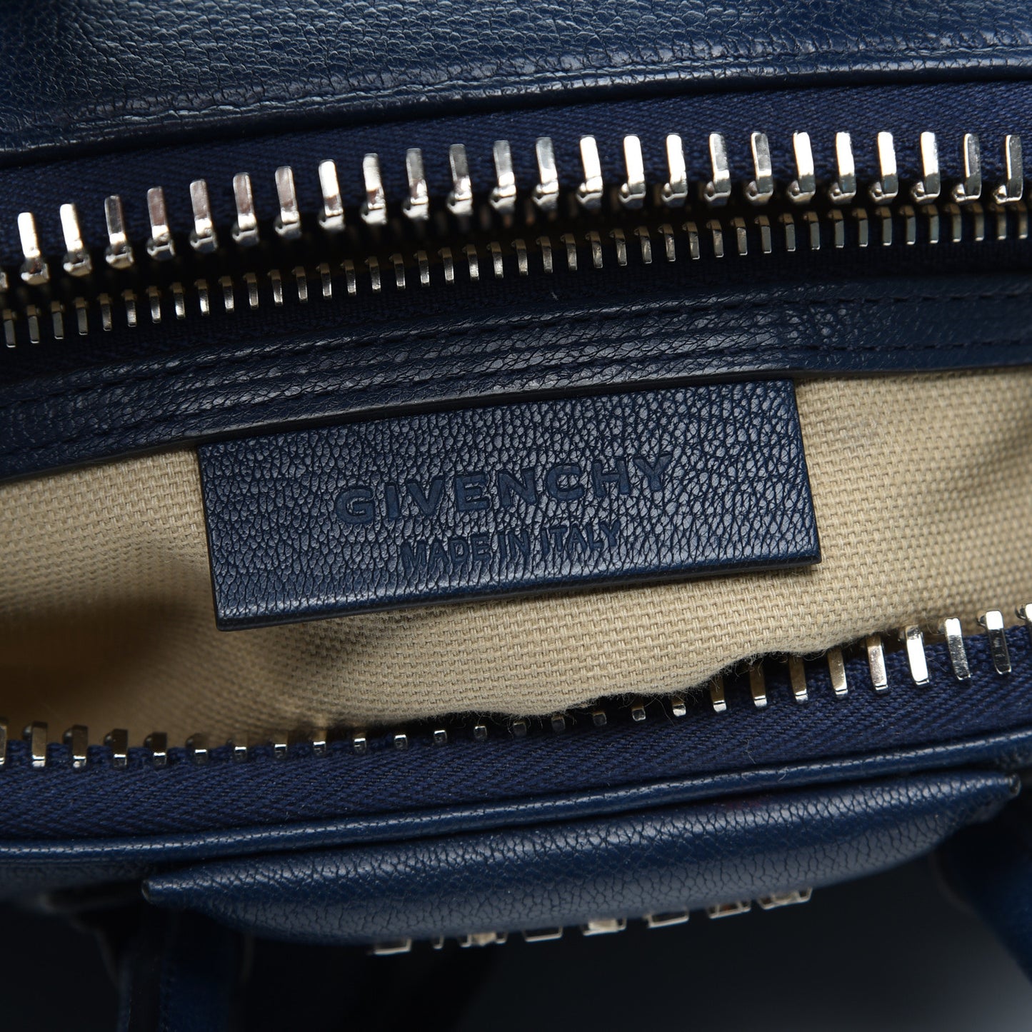 Sugar Goatskin Mini Antigona Night Blue